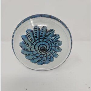 Vintage 1991 Robert Eickholt Studio Art Glass Paperweight DNA Anemone Signed 4"